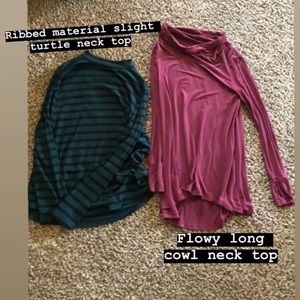 2 long sleeve tops.